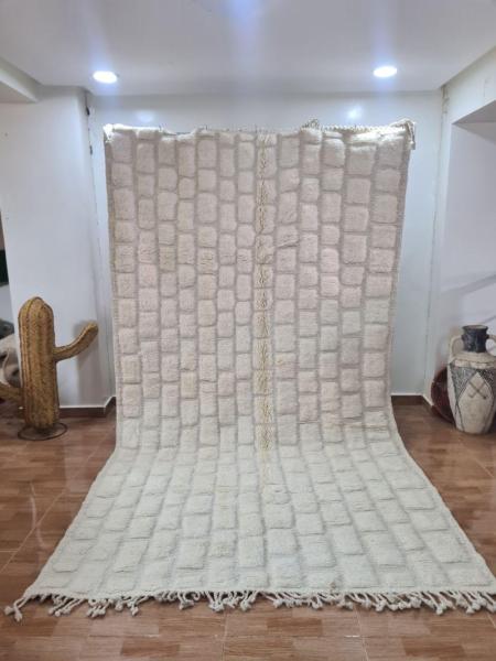 White Ismat Marokkaans handgemaakt tapijt